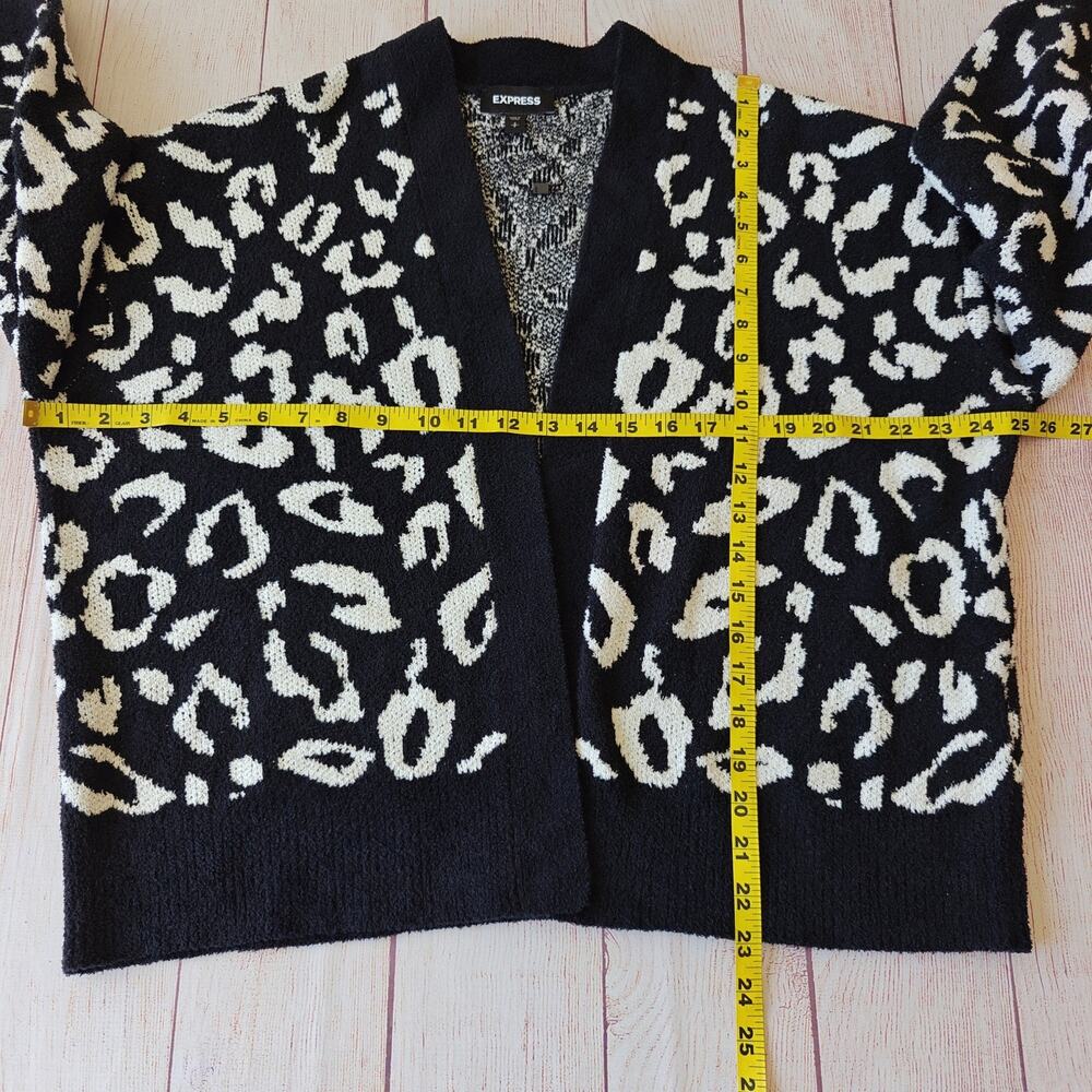 Express Open Front Leopard Print Cardigan Sz S Nw… - image 8
